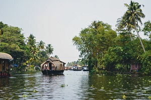 Backwaters in Alleppey. Kerala, India